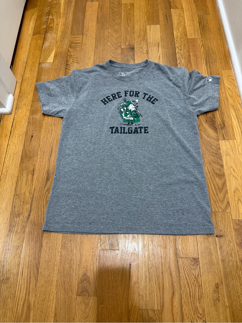 Here for the Tailgate Graphic Tee - Gray